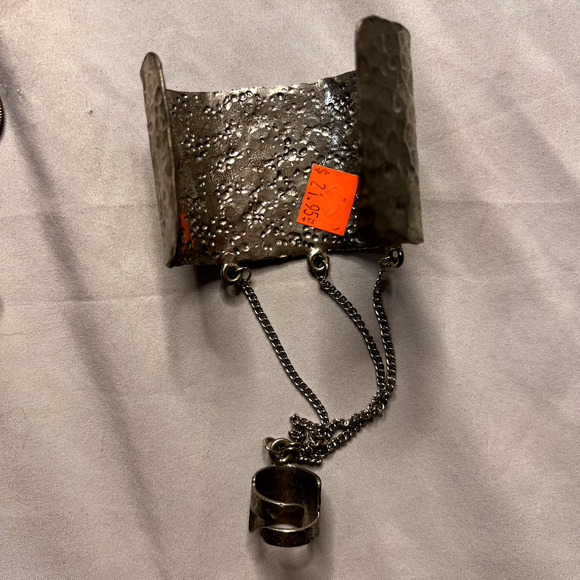 Chunky Turquoise Large Stone Silver Plated Bracelet Roman Slave Cuff Lot of 6‎ - Picture 2 of 16